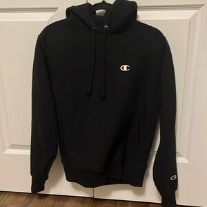 Black champion reverse weave hoodie